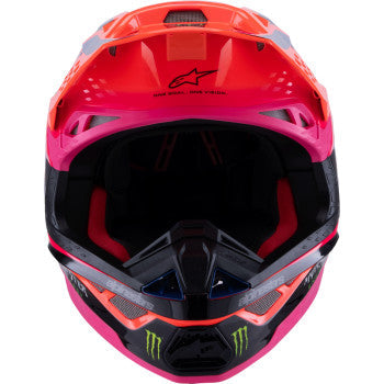 ALPINESTARS Supertech M10 Motorcycle Helmet - Deegan Monster - MIPS® - Gloss Orange Fluo/Purple/Pink Fluo - Small 8300425-433-S