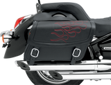 SADDLEMEN Flame Saddlebag - Red -Large X021-05-0412