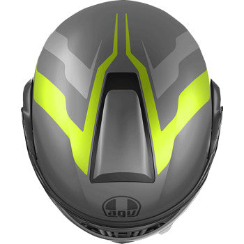 AGV Streetmodular Motorcycle Helmet - Resia - Matte Gray/Black/Yellow Fluo - XL 2118296002007XL