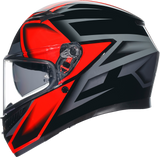 AGV K3 Motorcycle Helmet - Compound - Black/Red - Small 2118381004009S