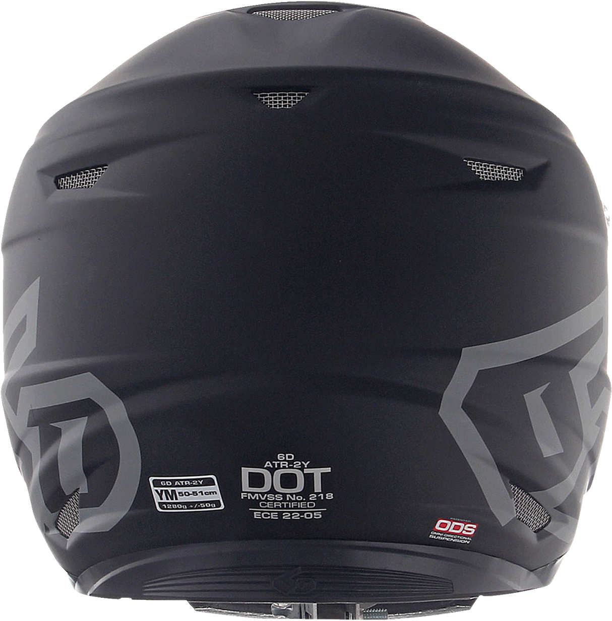 6D ATR-2Y Motorcycle Helmet - Matte Black - Small 11-5600