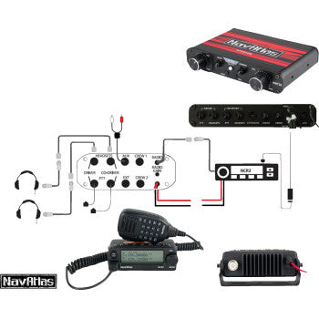 NAVATLAS Intercom/Headset Kit - 2-Seat - Black NIO231PK