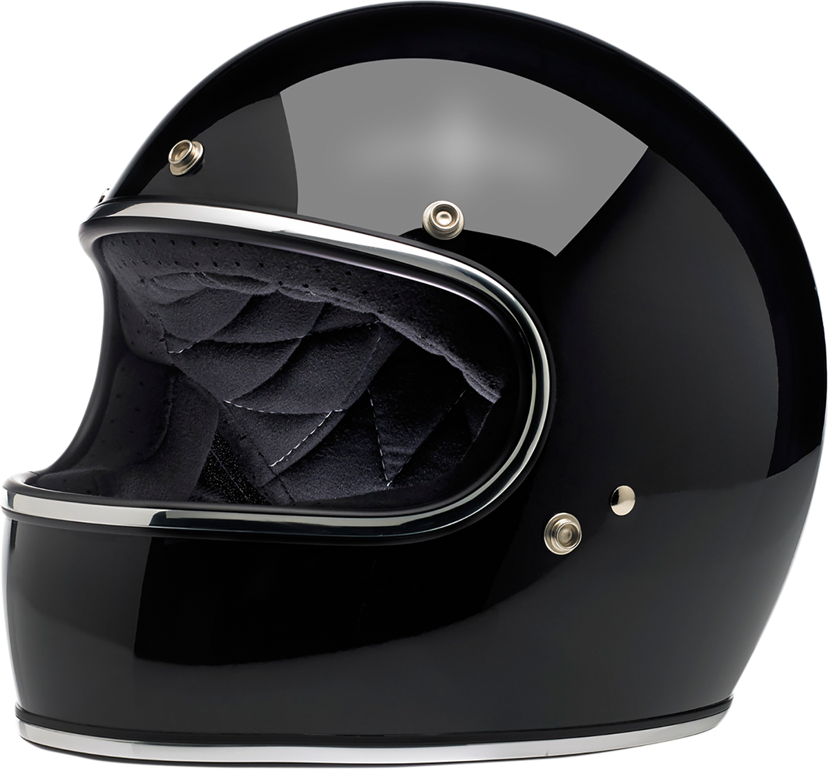 BILTWELL Gringo Motorcycle Helmet - Gloss Black - Small 1002-101-102