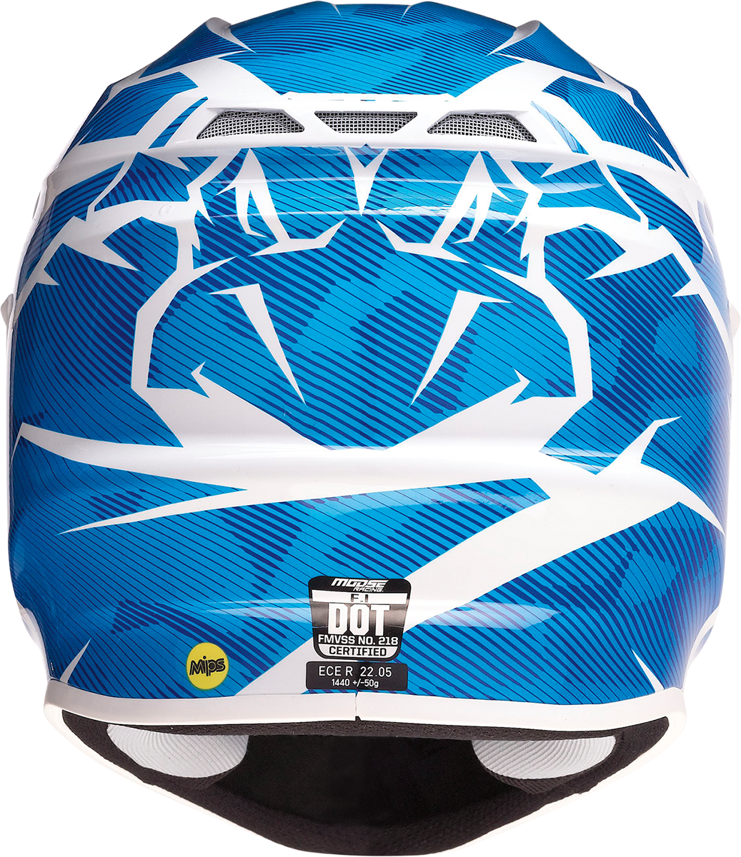 MOOSE RACING F.I. Helmet - Agroid Camo - MIPS® - Blue/White - 3XL 0110-7772