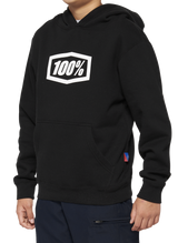 100% Youth Icon Hoodie - Black - Small 20030-00000