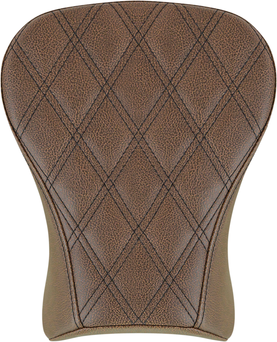 SADDLEMEN Renegade Pillion Pad - Touring - Lattice Stitched - Brown - FLSB/FXLR '18-'23 818-29-012BLS