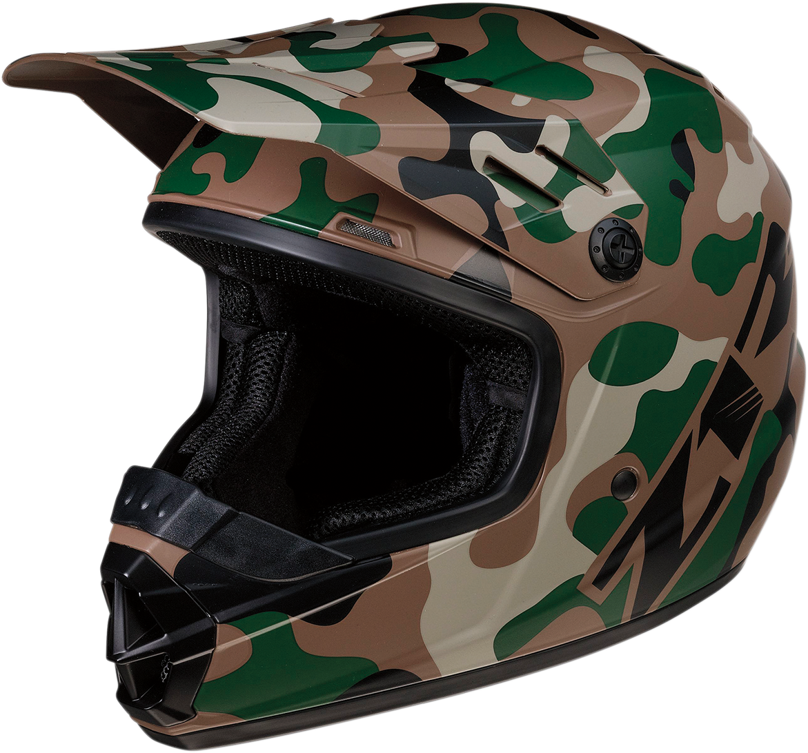 Z1R Youth Rise Motorcycle Helmet - Camo - Woodland - Large 0111-1260