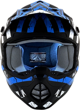 AFX FX-17 Motorcycle Helmet - Attack - Matte Blue/Black - XS 0110-7160