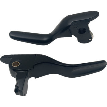 DRAG SPECIALTIES Lever Set - Short - Black  0610-2311