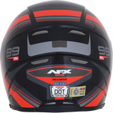 AFX FX-99 Motorcycle Helmet - Recurve - Black/Red - Medium 0101-11112