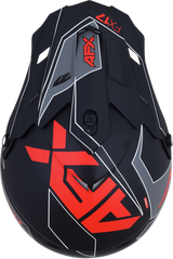 AFX FX-17 Motorcycle Helmet - Aced - Matte Black/Red - Large 0110-6486