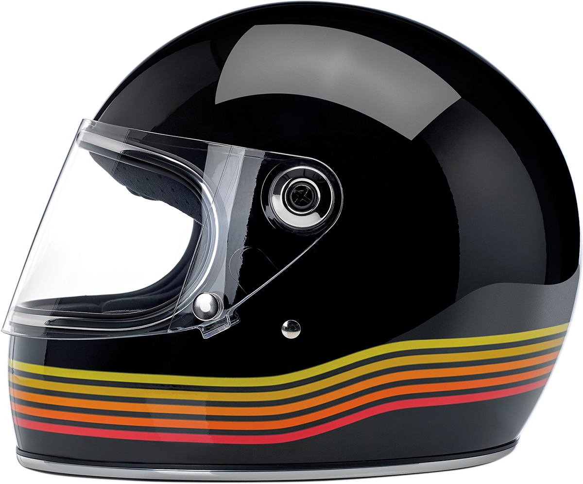 BILTWELL Gringo S Motorcycle Helmet - Gloss Black Spectrum - Medium 1003-536-103