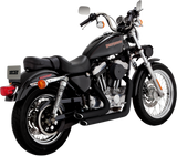 Vance & Hines Exhaust for Harley Davidson Sportster 1999-2003, Black Staggered Exhaust 47223