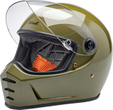 BILTWELL Lane Splitter Helmet - Gloss Olive Green - Large 1004-154-504