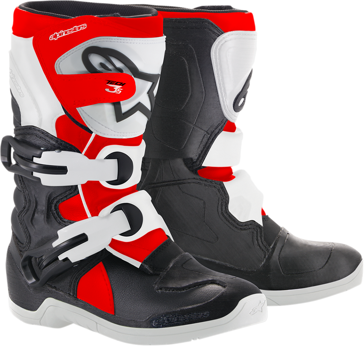 ALPINESTARS Youth Tech 3S Boots - Black/White/Red - US 12 2014518-1231-12