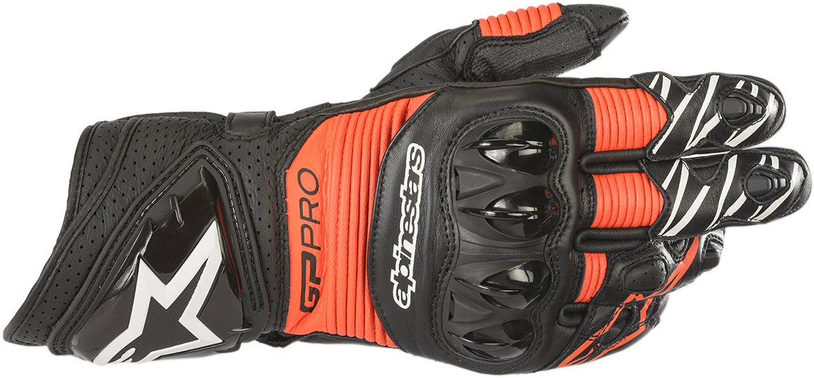 ALPINESTARS GP Pro R3 Gloves - Black/Fluo Red - Small 3556719-1030-S