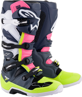 ALPINESTARS Tech 7 Boots - Black/Pink/White/Yellow - US 10 2012014-9076-10