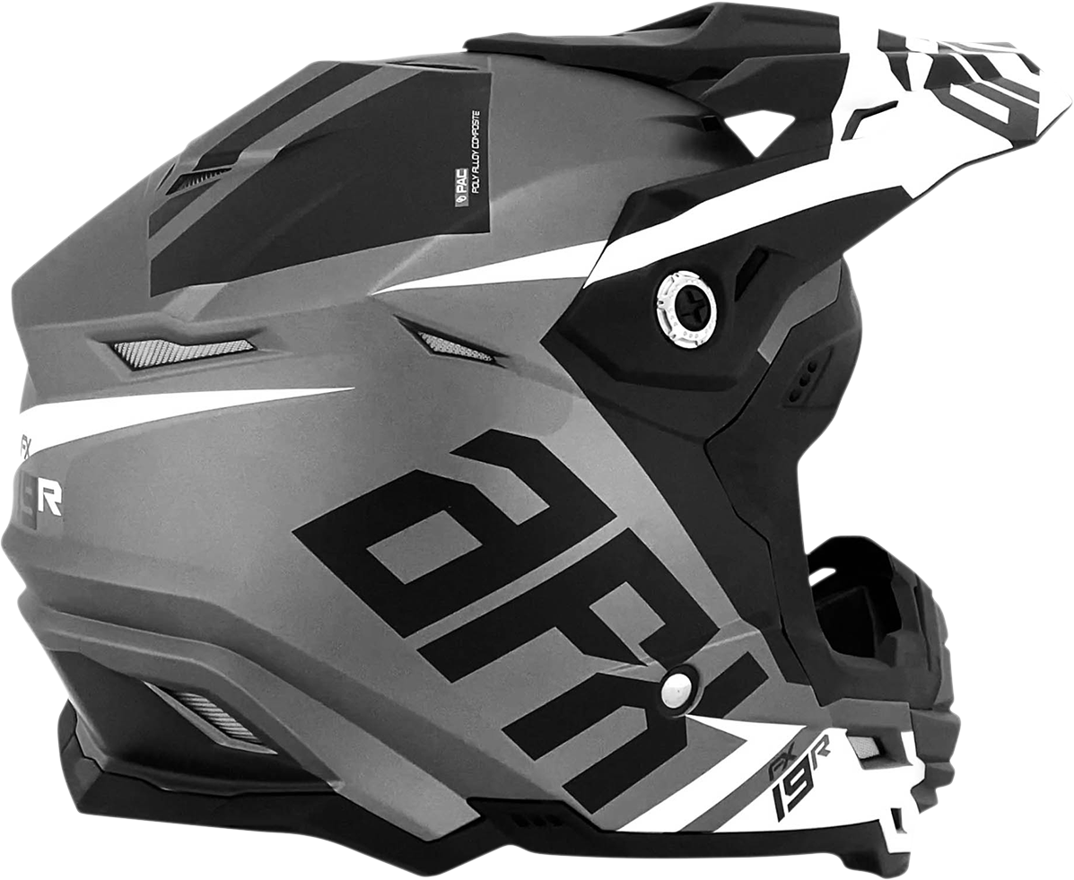 AFX FX-19R Motorcycle Helmet - Racing - Frost Gray - Medium 0110-7074