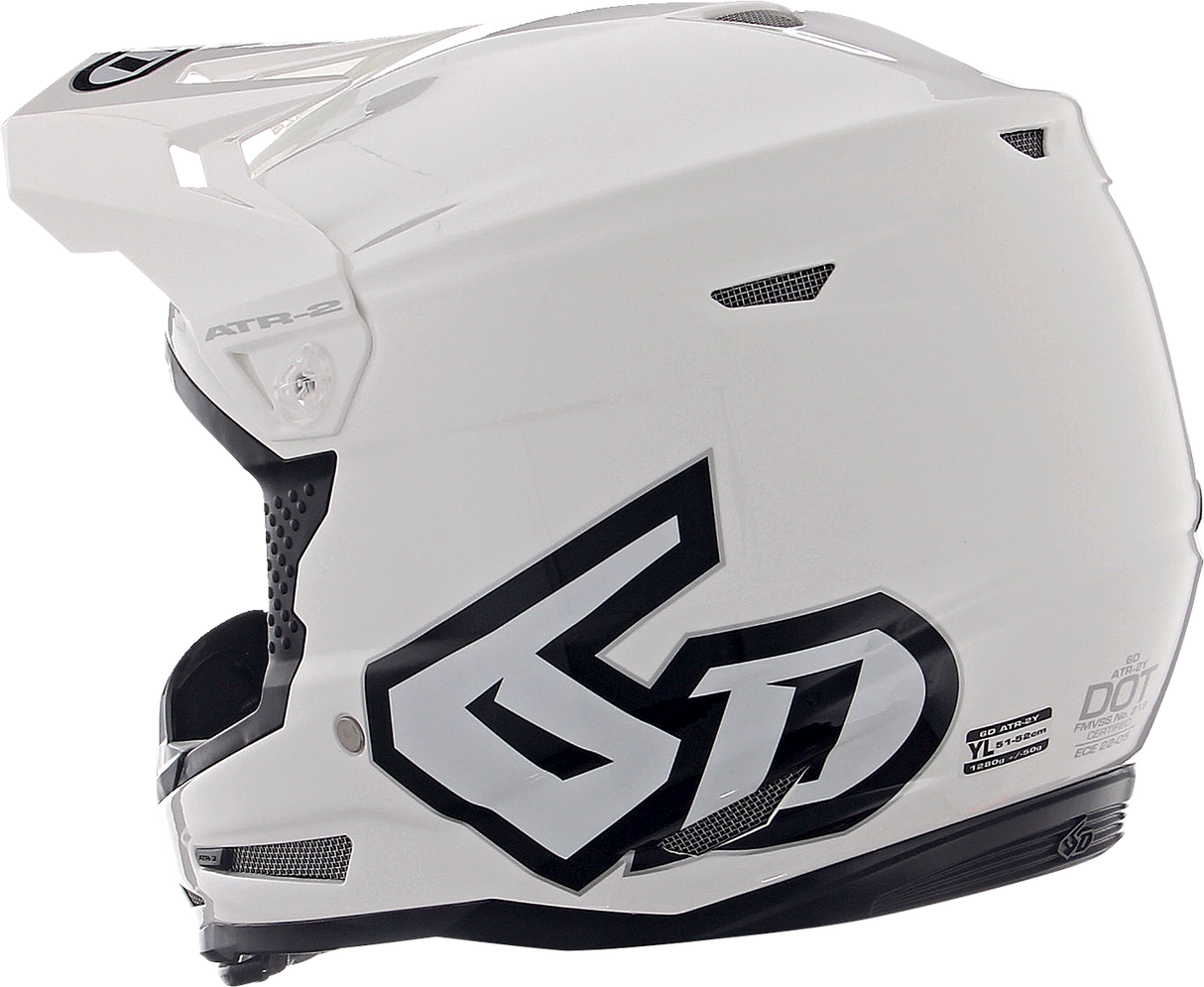 6D ATR-2Y Motorcycle Helmet - Gloss White - Large 11-5612