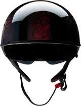 Z1R Vagrant Motorcycle Helmet - Red Catrina - Black/Red - Small 0103-1314