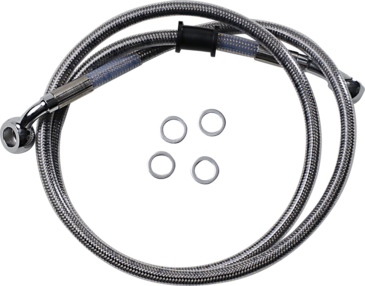 DRAG SPECIALTIES Brake Line - Front (Upper) - Stainless Steel 618606