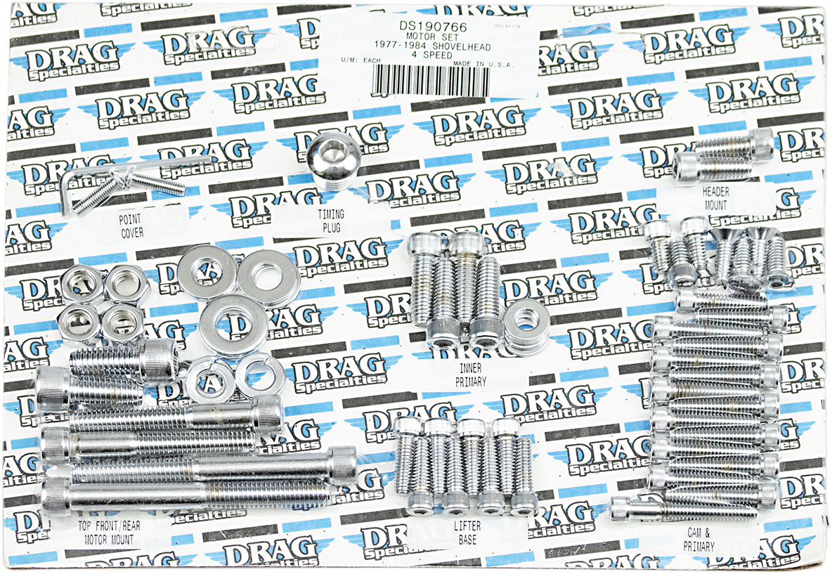 DRAG SPECIALTIES 4-Speed Motor Socket Head Bolts - Big Twin '77-'84 MK109