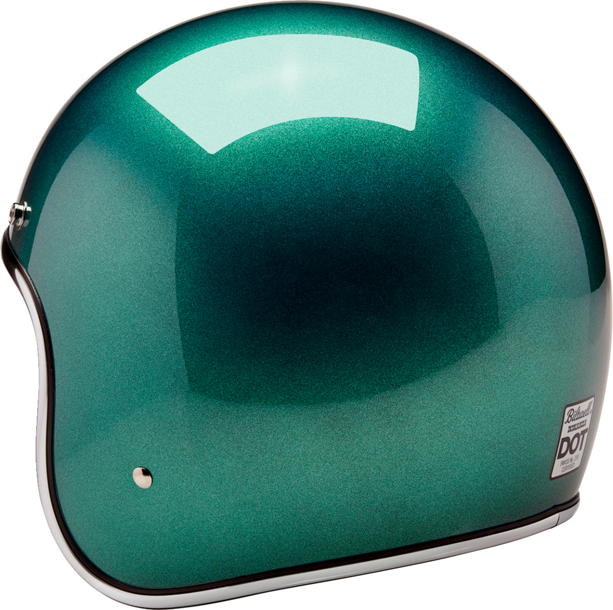 BILTWELL Bonanza Motorcycle Helmet - Metallic Catalina Green - Medium 1001-358-203