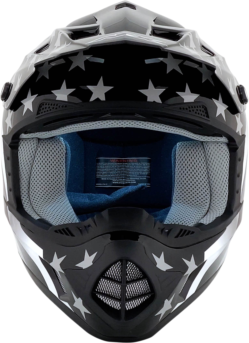 AFX FX-17 Motorcycle Helmet - Flag - Stealth - Large 0110-2365