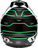 6D ATR-2 Motorcycle Helmet - Phase - Black/Green - Large 12-2847