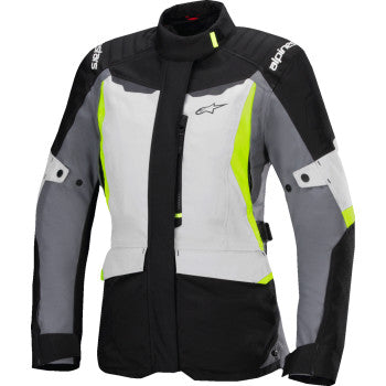 ALPINESTARS Women Stella ST-1 Waterproof Jacket - Ice Gray/Black/Yellow Fluo - XL  3210325-9145-XL