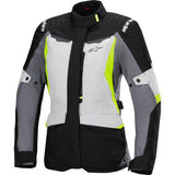 ALPINESTARS Women Stella ST-1 Waterproof Jacket - Ice Gray/Black/Yellow Fluo - Large 3210325-9145-L