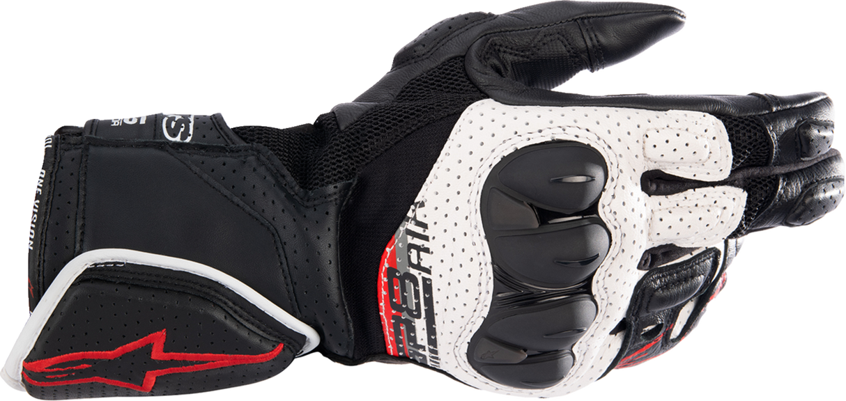 ALPINESTARS SP-8 Air V3 Gloves - Black/White/Bright Red - Medium 3558621-1304-M