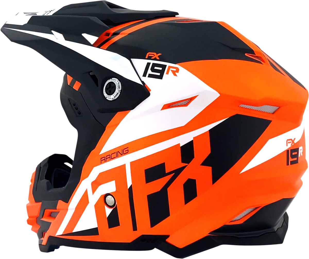 AFX FX-19R Motorcycle Helmet - Racing - Matte Orange - Large 0110-7085