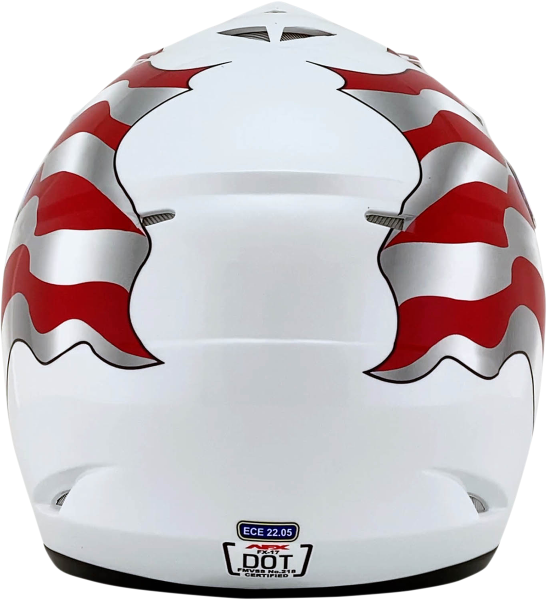 AFX FX-17 Motorcycle Helmet - Flag - White - Large 0110-2377