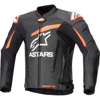 ALPINESTARS GP Plus R v4 Leather Jacket - Black/Red Fluo/White - US 40 / EU 50 3100524-1321-50