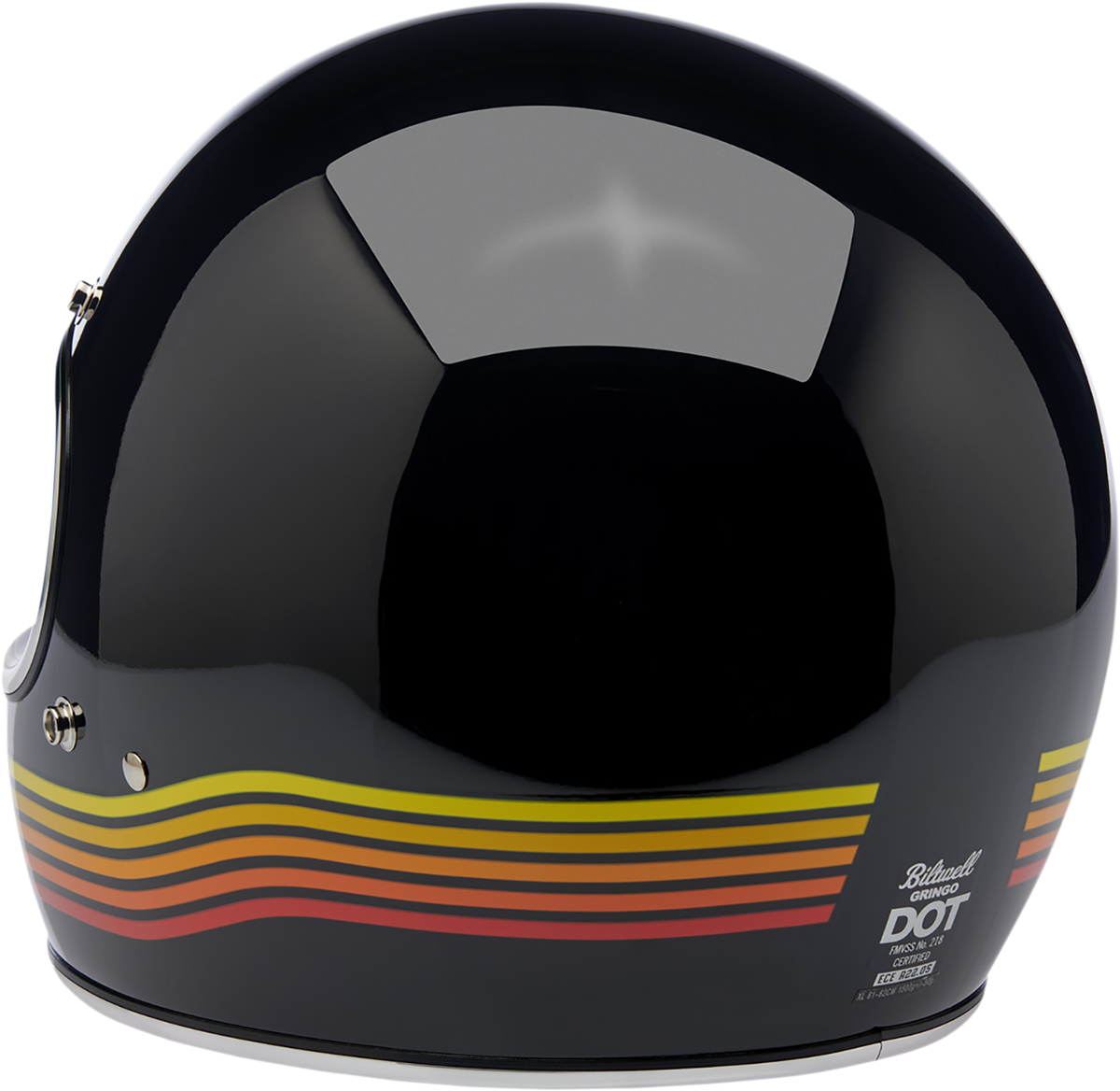 BILTWELL Gringo Motorcycle Helmet - Gloss Black Spectrum - Small 1002-536-102