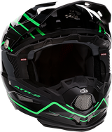 6D ATR-2 Motorcycle Helmet - Phase - Black/Green - Large 12-2847