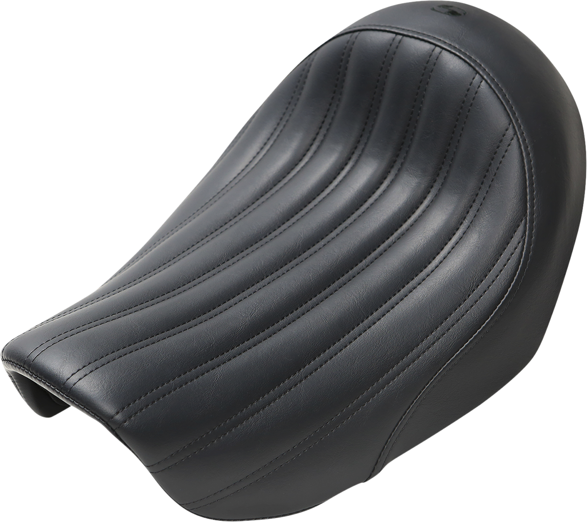 SADDLEMEN Knuckle Solo Seat - Ribbed - Black - Dyna 806-04-0023