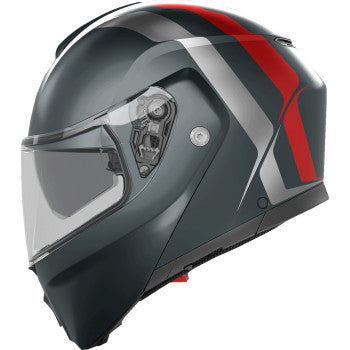 AGV Streetmodular Motorcycle Helmet - Resia - Matte Gray/Silver/Red - XL 2118296002006XL