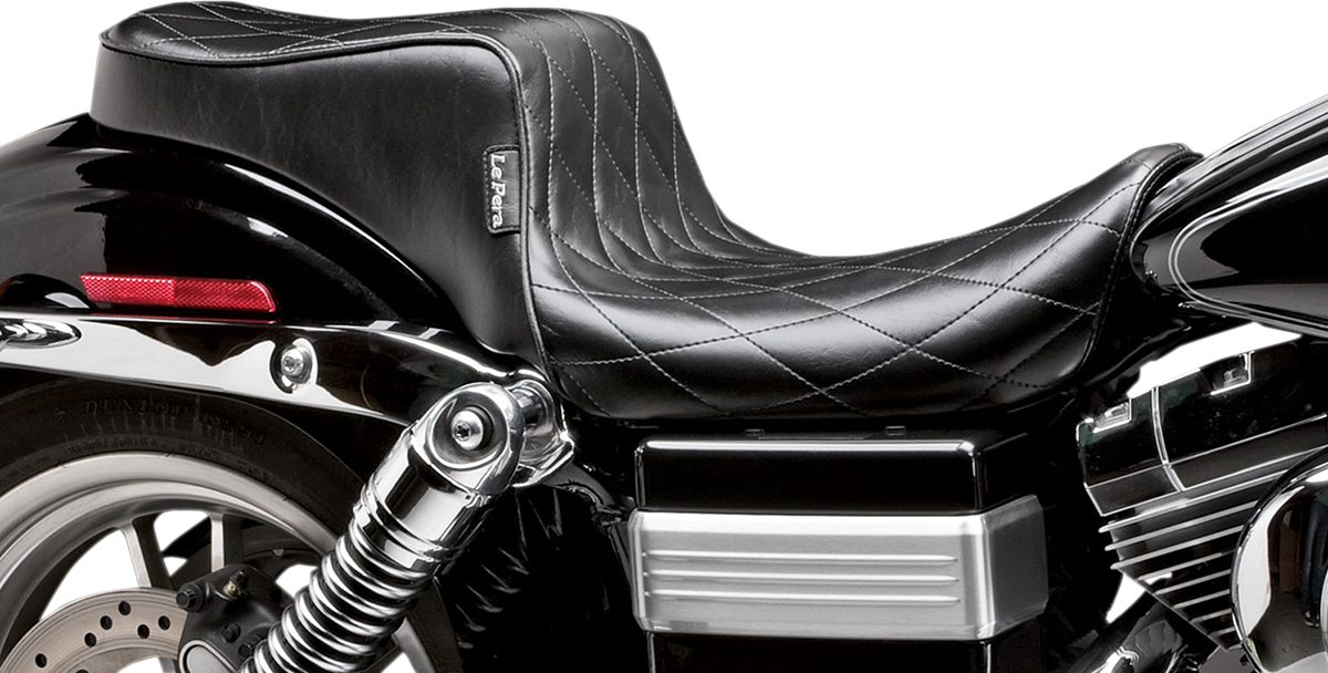 LE PERA Cherokee Seat - Diamond Pleated - Black - FXDWG '96-'03 LN-023DM