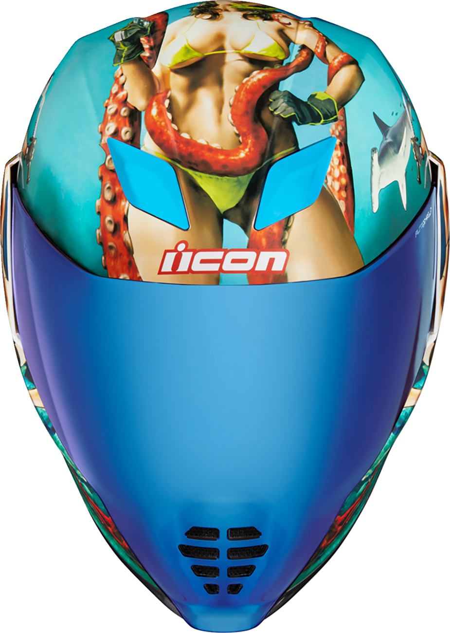 ICON Airflite™ Motorcycle Helmet - Pleasuredome4 - Blue - XS 0101-15000