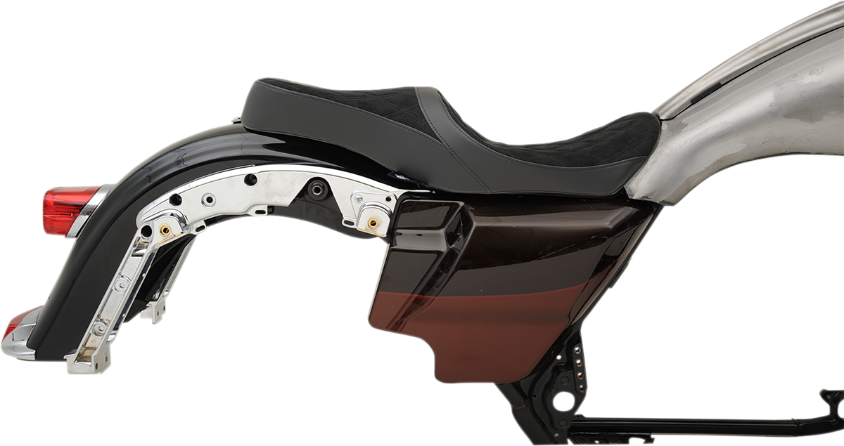 DRAG SPECIALTIES Low Touring Seat - Diamond - Ness Winged Tanks - FL '08-'22 0801-1078