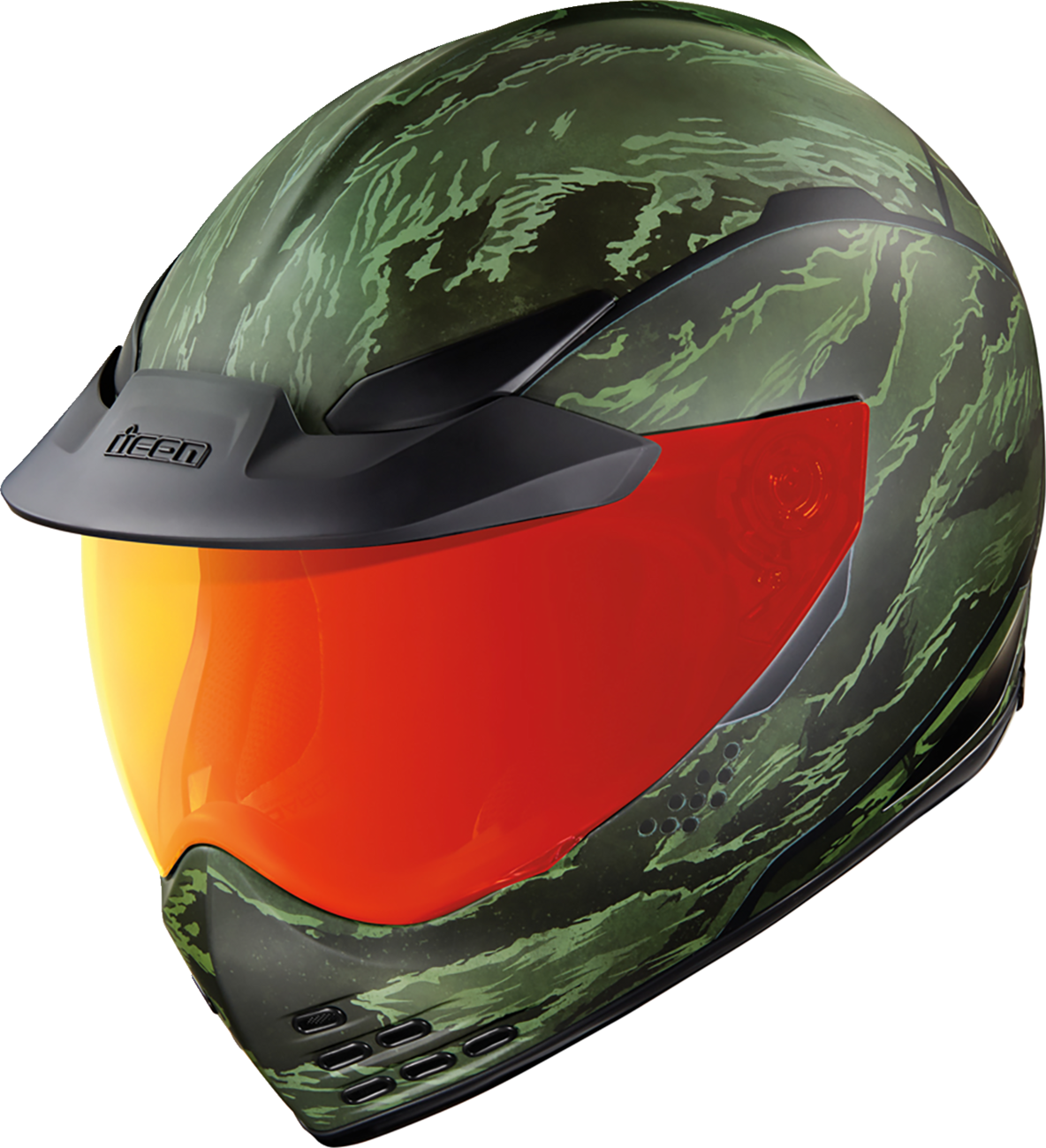 ICON Domain™ Motorcycle Helmet - Tiger's Blood - Green - XS 0101-14923