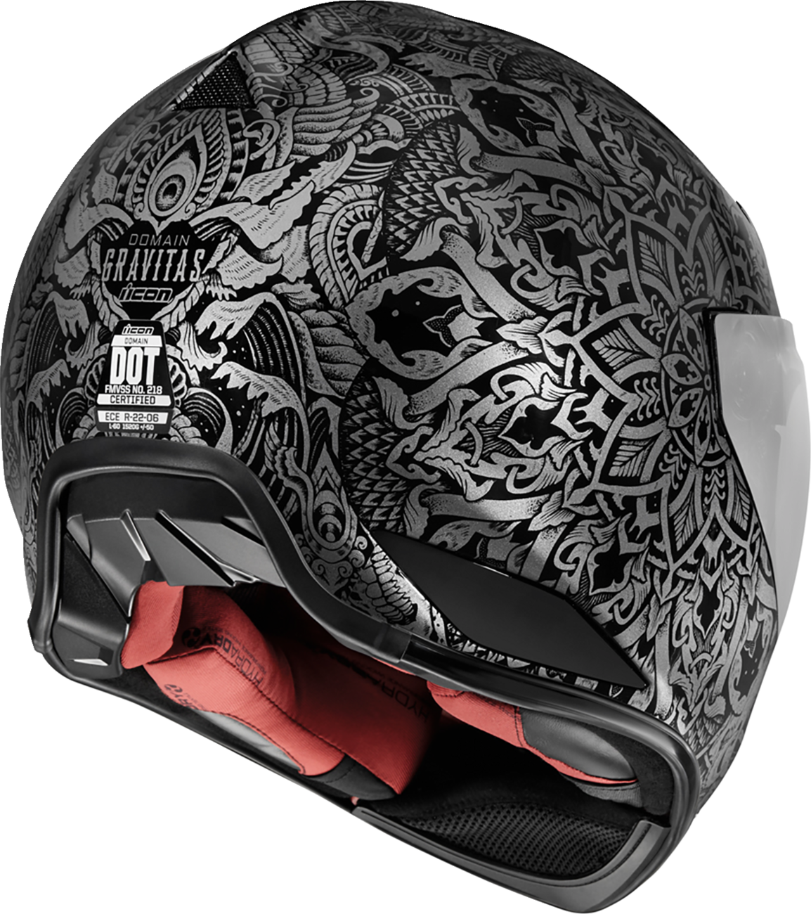 ICON Domain™ Motorcycle Helmet - Gravitas - Black - Medium 0101-14960