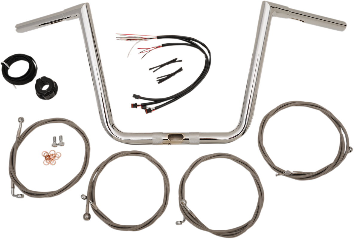 LA CHOPPERS Handlebar and Cable Kit - 13" - Chrome LA-7312KT1-63