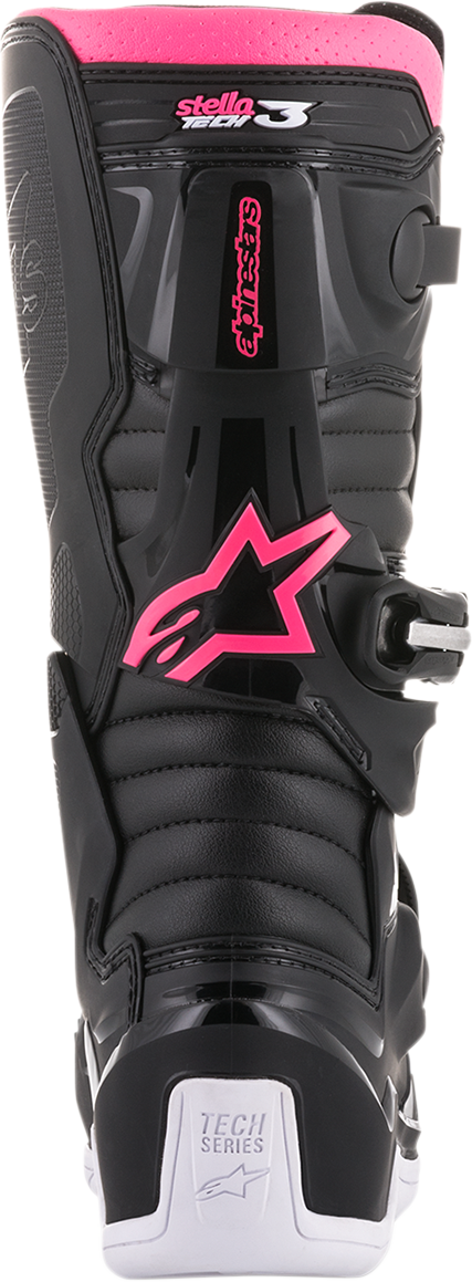 ALPINESTARS Women Stella Tech 3 Boots - Black/White/Pink - US 6 2013218-130-6