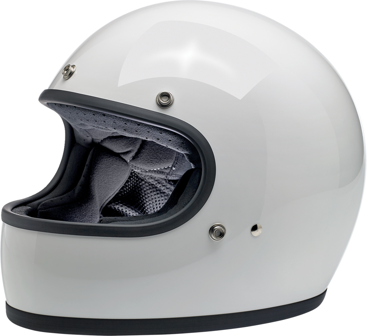 BILTWELL Gringo Motorcycle Helmet - Gloss White - Medium 1002-517-103