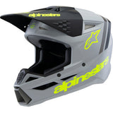 ALPINESTARS Youth SM3 Motorcycle Helmet - Radium - Matte Gray/Black/Yellow Fluo - Large 8301825-9510-YL