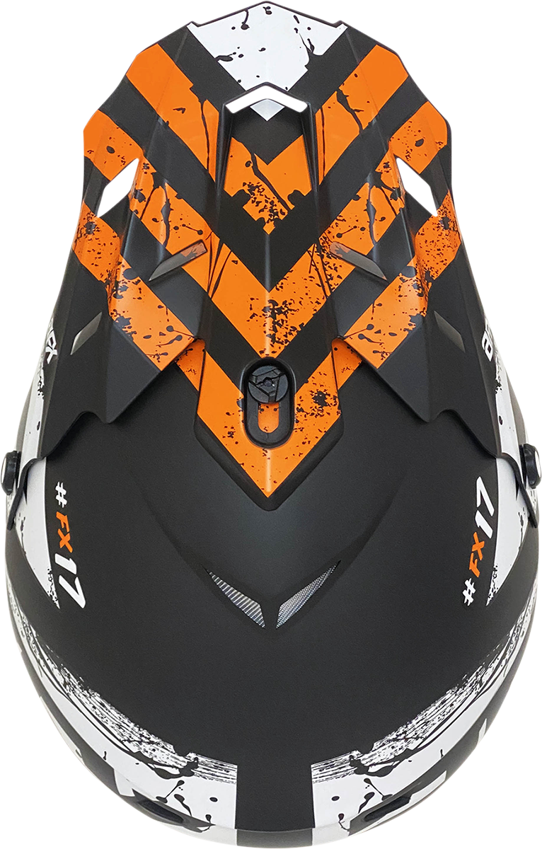 AFX FX-17 Motorcycle Helmet - Attack - Matte Black/Orange - Medium 0110-7156