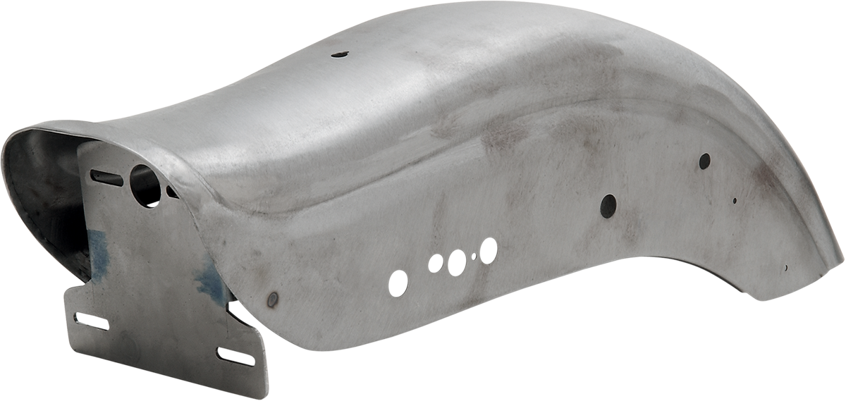 DRAG SPECIALTIES Fate Bob Rear Fender - Raw - Drilled 90388